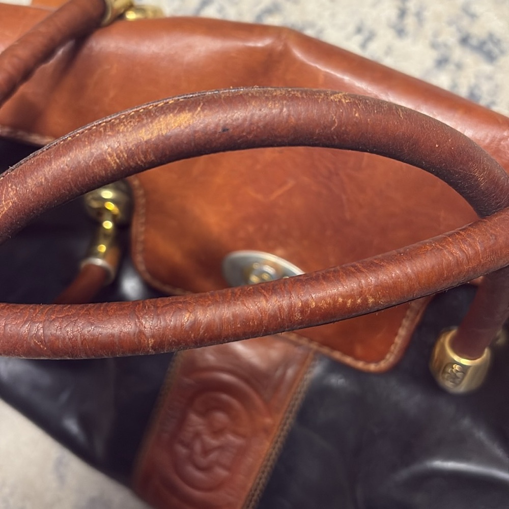 Marino Orlandi Black and Brown Shoulder Bag - Picture 2 of 8